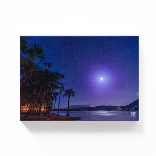 Luna llena sobre la Laguna de Canaima